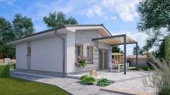 BUNGALOW 217 - L-shaped 6-room single-storey house with terrace 